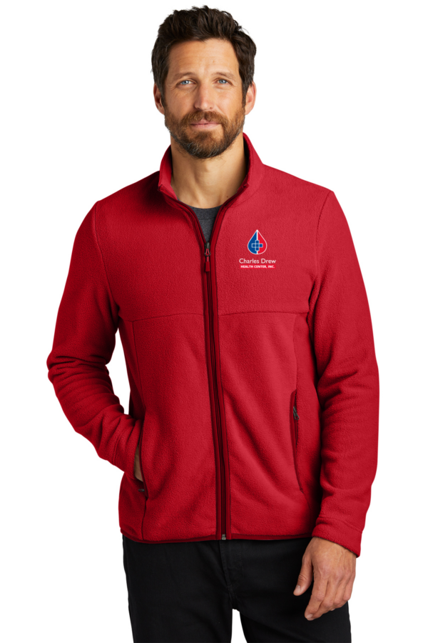 F110 Port Authority® Connection Fleece Jacket in color Rich Red.