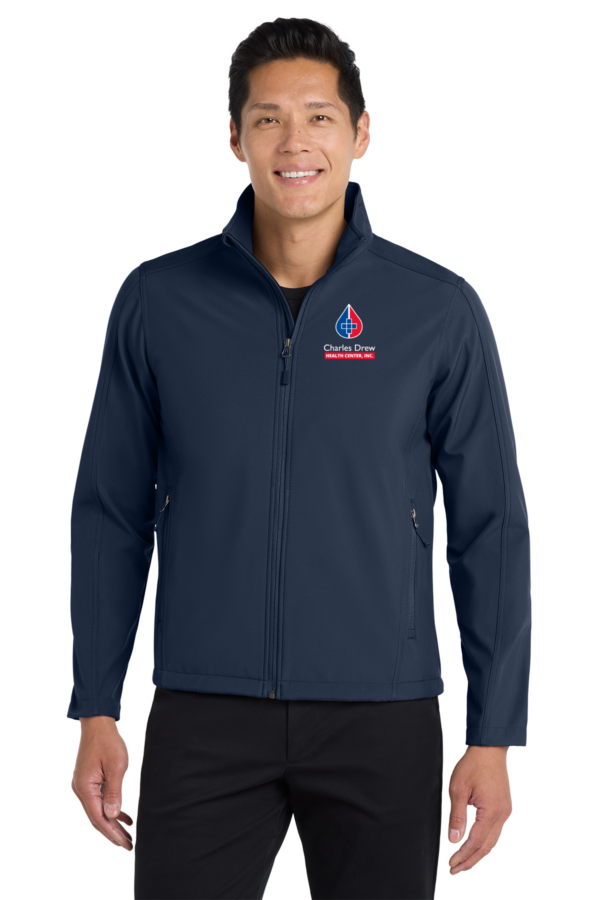 J317 Port Authority® Core Soft Shell Jacket shown in Dress Blue Navy.