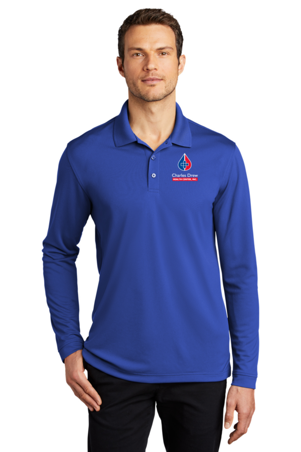 K110LS Port Authority ® Dry Zone ® UV Micro-Mesh Long Sleeve Polo shown in True Royal.