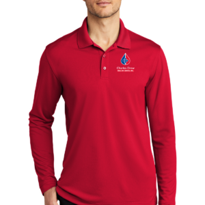 K110LS Port Authority ® Dry Zone ® UV Micro-Mesh Long Sleeve Polo shown in Rich Red.