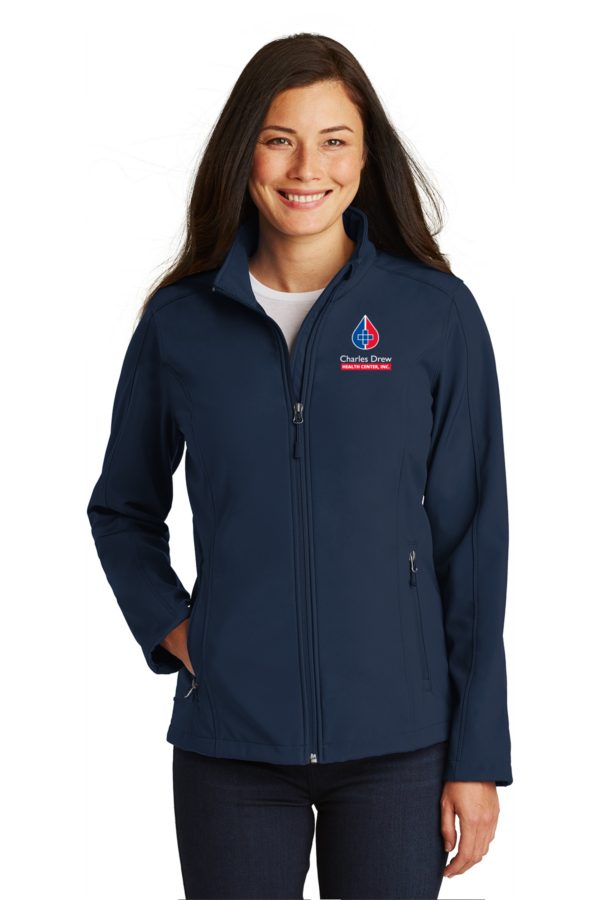 L317 Port Authority® Women's Core Soft Shell Jacket shown in color Dress Blue Navy.