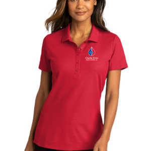 LK810 Port Authority® Women's SuperPro React™ Polo in color Rich Red.