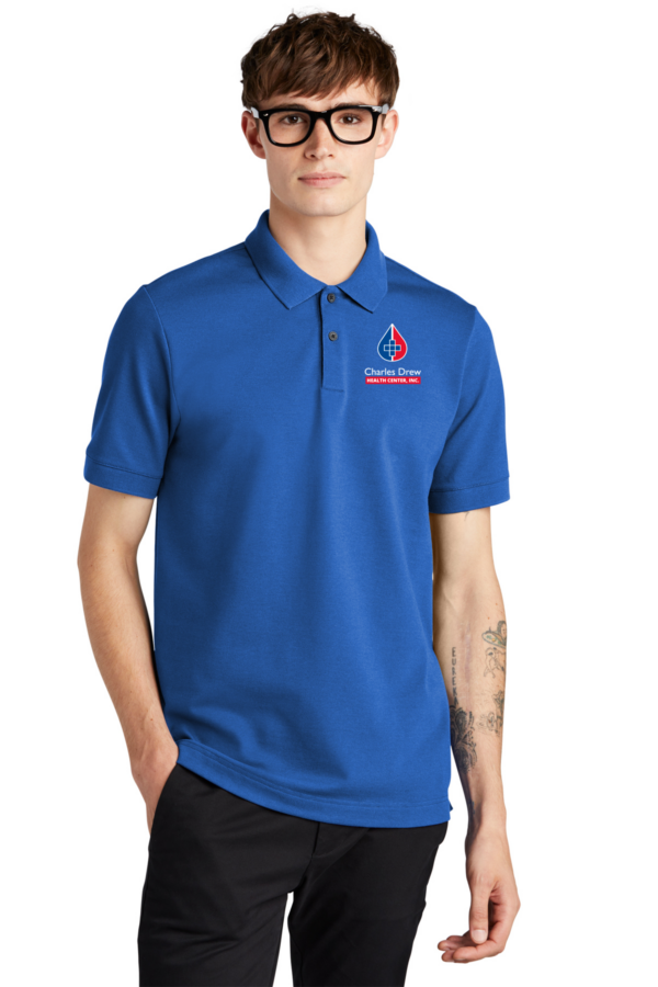 MM1000 Mercer+Mettle® Stretch Heavyweight Pique Polo in color Blue Note