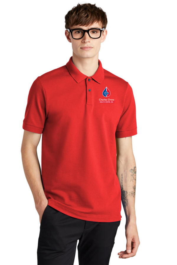 MM1000 Mercer+Mettle® Stretch Heavyweight Pique Polo in color Apple Red